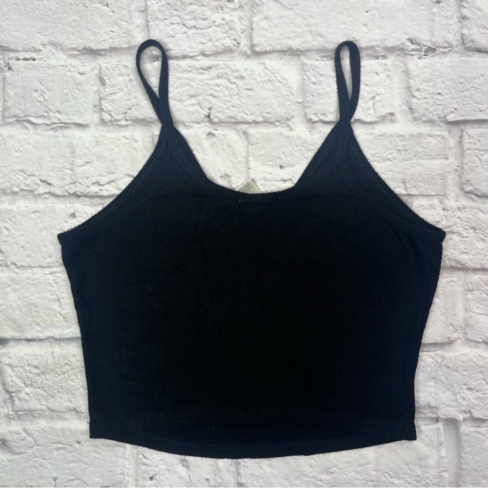 Black Ribbed Tank Top - Picture 2 of 3